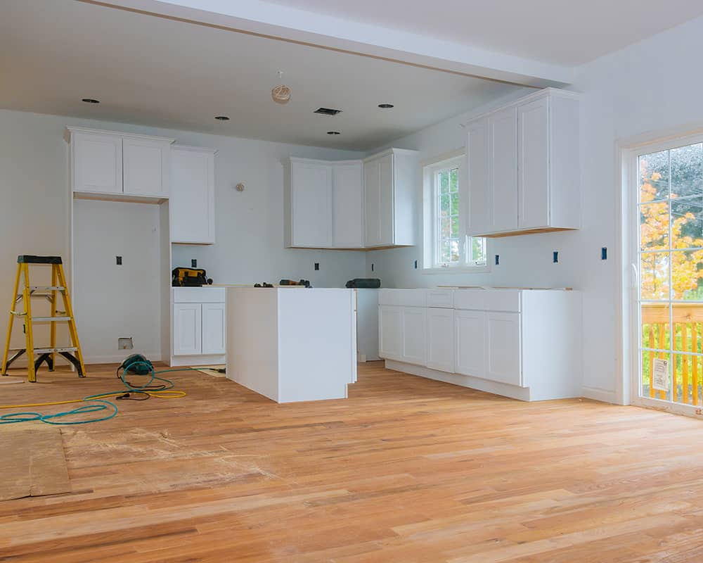 kitchen in the midst of a remodel