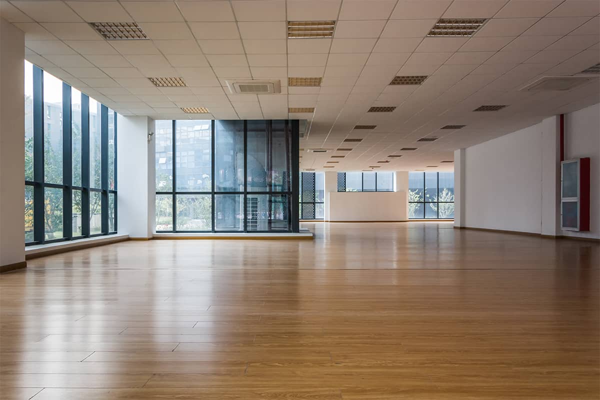 interior of commercial office building